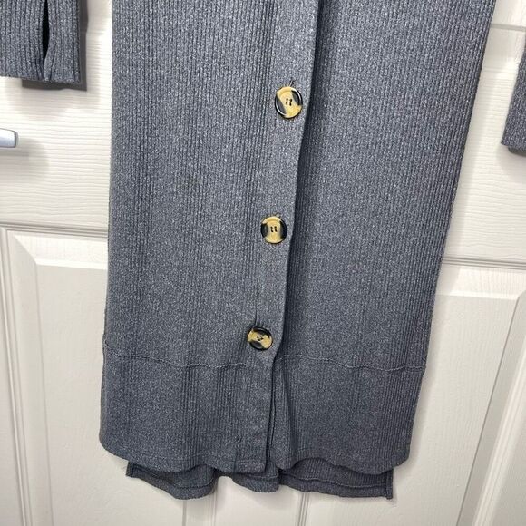 We The Free {Free People} Perfect Match Longline Duster Cardigan (Gray) - XS - Picture 6 of 11